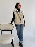 No Sleeves Fur Jacket